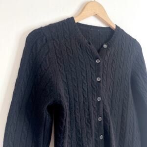 Preppy Old Money Cable knit, Cashmere Cardigan Sweater Size XS Quiet Luxury